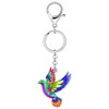 WEVENI Cute Dove Keyring Charms Acrylic Dove Key Ring Bird