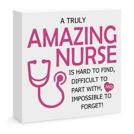 Nurse Gifts for Women Nurse Appreciation Gifts Nurse Leaving Gift Nurses Week Day Gift Graduation Christmas Birthday Retirement Gifts for Nurse Home Office Decor Wooden Box Sign