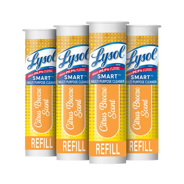 Lysol Smart Refill Cartridges Multipurpose Cleaner, Citrus Breeze, For Disinfecting