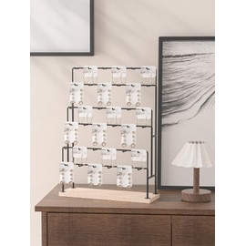 Adugay Earring Holder Organizer,Jewelry Card Vendor Booth Display Stand,Keychain Vendors Event Retail Display Rack,Earring Storage Stand in Market and Stores (Black)