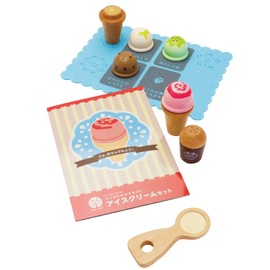 First Play Play Ice Cream Set Magnet Wooden Toys Educational Toy Pretend Woody Puddy