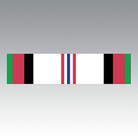 ACM Afghanistan Campaign Ribbon - Color Sticker - Decal - Die Cut - Size: 1.25" x 0.31"