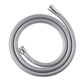 Sanei PS30-860TXA-SC Shower Hose with Adapter, Length 5.2 ft (1.6 m), Plated Finish, Swivel Mount, Silver