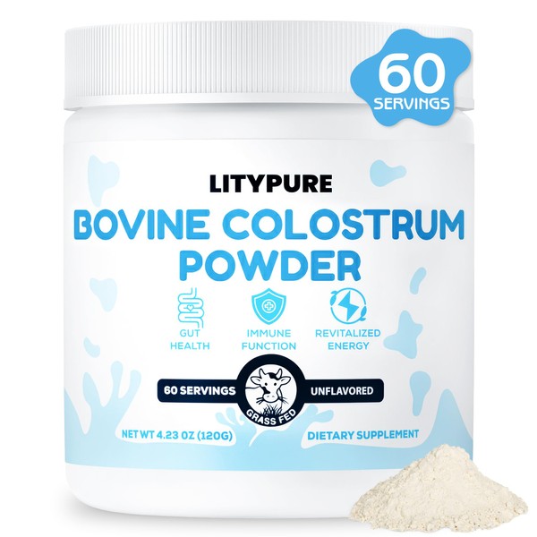 Litypure Colostrum Supplement for Gut Health, Hair Growth, Beauty and