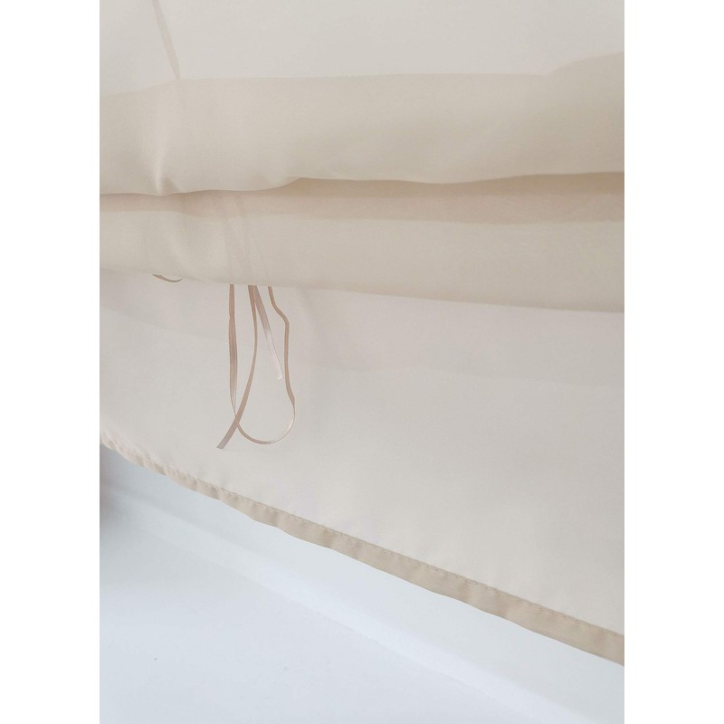 1 tenda a pacchetto con ganci a U, colore bianco,