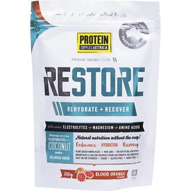 Protein Supplies Australia Restore Hydration Recovery Powder, Blood Orange 200 g, Blood Orange, 200 g