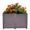 Doppy Planter Boxes Raised Garden Bed,2 Pieces Plastic Raised Garden