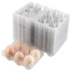 JAPCHET JAPCHET 100 Pack Plastic Egg Cartons, Clear 12 Egg