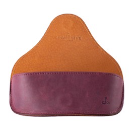 Snakehive Leather Glasses Case - Real Leather Glasses Cases for Men and Women Sunglasses Case Large Case - Reading Glasses Case Handmade in Europe (Plum)