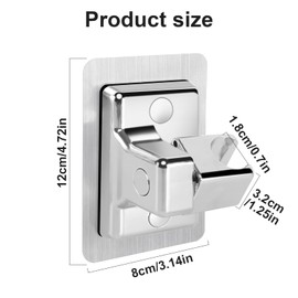 Hand Shower Holder 360° Rotatable Adjustable Shower Holder No Drilling Shower Head Holder Universal Shower Holder for Hand Shower or Shower Head Silver