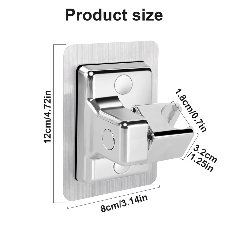 Hand Shower Holder 360° Rotatable Adjustable Shower Holder No Drilling