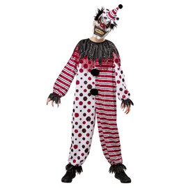 Rubies Creepy Clown Kids Boys Costume Jumpsuit with Mask, Small