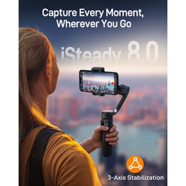 hohem hohem iSteady X3 SE Gimbal Stabilizer for iPhone, Phone Stabilizer with Detachable Remote Control, Portable Foldable 3-Axis Phone Gimbal for Android & iPhone 16 15 Pro Max, Ideal for Travel Vlogging