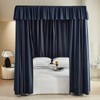 AIKASY Dark Blue Thickened Bed Canopy Curtains - Elegant Bedroom