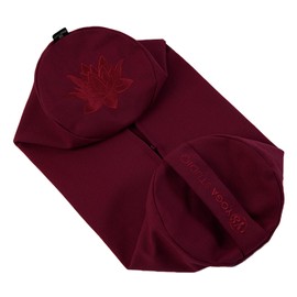Yoga Studio Spare Organic Cotton Bolster Covers With Handle And Zipper (Raspberry)