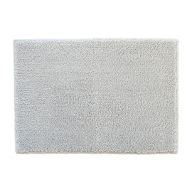 Oka Fluffy Plain Bath Mat, Approx. 13.8 x 19.7 inches (35 x 50 cm), Gray (Pastel Color, Plain, Simple, Fluffy, Texture, Stylish, Anti-Slip, Foot Wiping Mat)