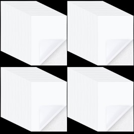 Nezyo 100 Pcs A4 Size 8.3x11.5 Inch Double Sided Adhesive Sheets White Double Sided Clear Sticky Strong Adhesive Photo Tape Sheets with White Liner for Craft Album DIY Arts Handbook Making Home Decor