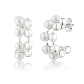 KEQ Hypoallergenic 925 Sterling Silver Heart Stud Earrings, Dainty Simple Butterfly/Lily of the Valley/Axolotl/Star Sun Moon/Paris Eiffel Tower Earrings for Women, mini, Sterling Silver, No Gemstone