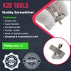 K20 TOOLS Short Stubby Screwdriver - Doubled Ended with Phillips