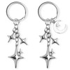 Gosknor 2pcs Cute Star Moon Keychains, Y2k Star Key Chain