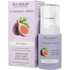 Verem 2% Darkenyl for Anti-Greying Hair Serum | Hair Growth Actives with Biotin, Bhringraj, Henna & Amino Acid Complex | Strengthens Roots & Reverses Greying | Toxin Free | All Hair Types- 30M