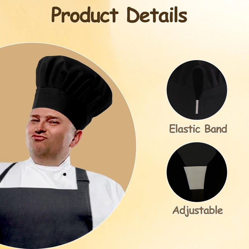 Extra Large Chefs Hat Similar to Hat Size XL, XXL,