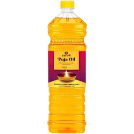 Satvik 900ml Pure Puja Seasame | Smokeless Til Oil for Diya & Aarti | Handmade Deepam Oil for Festivals | Daily Puja & Hawan Essentials