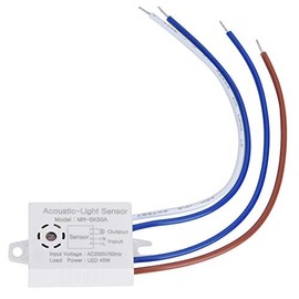 Sensor LED Módulo con Detección Automática y Control de Sonido para Iluminación Inteligente, 5 Unidades, Tamaño Compacto 43x28x16mm