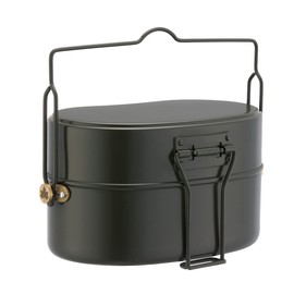LOGOS 81234400 23-Style Cooking Pot (2 Cups) Black Size: [Body] (Approx.) Inner Mouth Width 17 × Inner Mouth Depth 9.6 × Depth 7.9 × Outer Width 20.2 cm