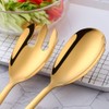 Salad Spoon and Salad Fork Gold Salad Servers Set of