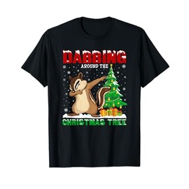 Dabbing Around the Christmas Tree Chipmunk Xmas Costume T-Shirt