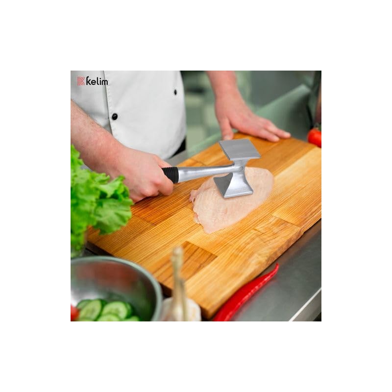 Kelim Meat Tenderizer Mallet - Heavy Duty Aluminum Meat Mallet