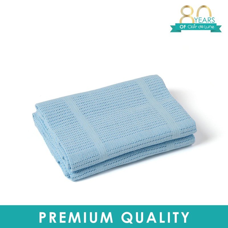 Clair de Lune Soft Cotton Cellular Baby Pram Blanket 90