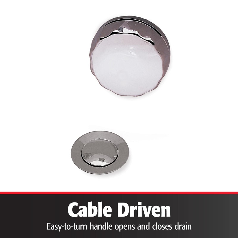 Keeney 645PVC Cable Driven PVC Bathtub Drain Kit for Standard