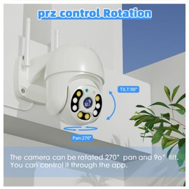 Aoeek Smart Camera HD 3MP Outdoor/Indoor Wireless WiFi IP Camera Compatible with Alexa & The Google Assistant/Smart Life APP for 2-Way Audio Auto Tracking Night Vision IP66 Waterproof