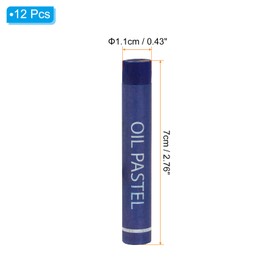 PATIKIL Blue Oil Pastels, 12 Pieces Soft Oil Pastels, Creamy Pastels Art Supplies for Painting, Drawing, Mixing and Graffiti for Artists and Beginners