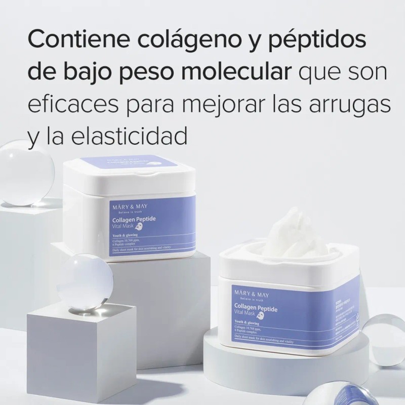 Mary May Mascara Vital Peptido Colageno 30ea Dispens