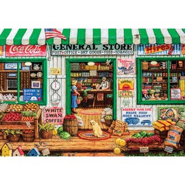 Masterpieces 1000 Piece EZ Grip Jigsaw Puzzle for Adults, Family, Or Kids - General Store - 23.5"x34"