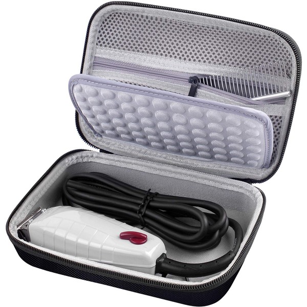 Case for Andis Professional T-Outliner Beard/Hair Trimmer, Model GTO 04710/04603/ 04775, with Mesh Pocket for Attachment Set