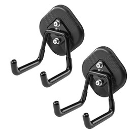 2 Pack Strong Gator Magnetic Hooks Heavy Duty for Hanging, Large Magnet Garage Utility Tool Accessories Organizer Holder with Anti Slip Rubber Coating for Cruise,RV,Workshop and Outdoor Storage