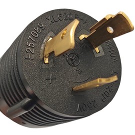 Fullsky FC-L62651 Male L6-20P Lock in Generator to Female 6-50R Welder Adapter, 20Amp to 50Amp Welder Heavy Duty Adapter