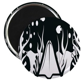 CafePress Underwater Mask Diver Diving Equipment Magnets 2.25" Round Magnet, Refrigerator Magnet