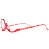 Mini Brille Make-Up Glasses with Flip Lens (Red), Fashionable Magnifying