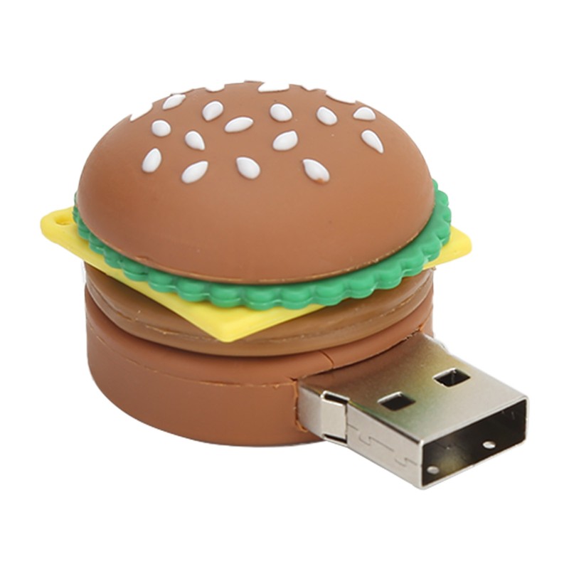 USB 2.0 Flash Drive Hamburger Shape Memory Stick 3D Cartoon