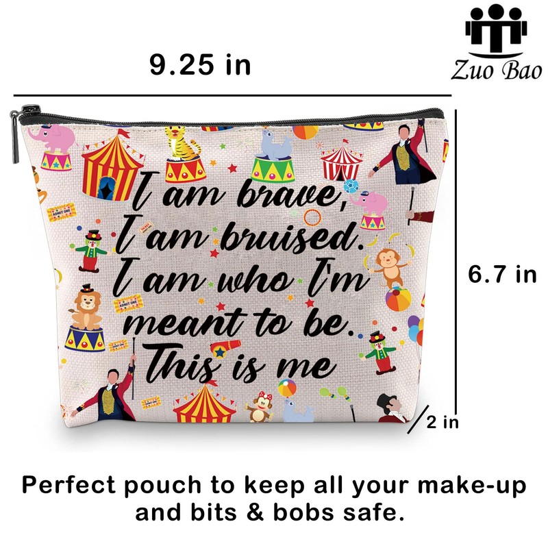 Showman Inspired Makeup Bag Inspirational Broadway Musical Gift I Am