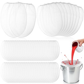 60 Pcs Paint Strainer Bags, 5 Gallon Fine Mesh Filter Bag Disposable Paint Bucket Strainer Bag with Elastic Top Opening Hydroponic Filter Tool for Gardening