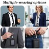 PU Leather Badge Holder with Lanyard ID Badge Holder with