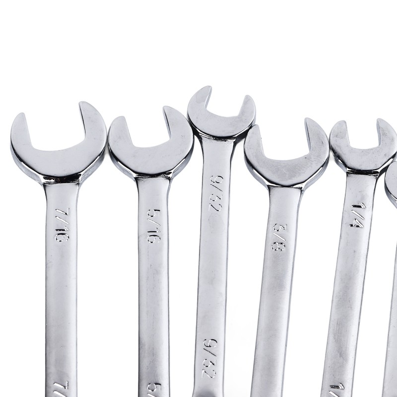 10PCS Mini Combination Wrench Set Steel Inch Open End Small