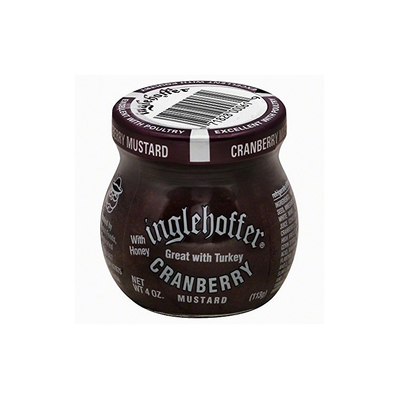 Inglehoffer Cranberry Mustard, 4-Ounce (Pack of 12)