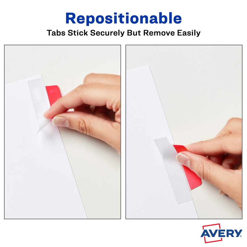 Avery Margin Ultra Tabs, 2.5" x 1", 2-Side Writable, Assorted